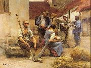 Lhermitte, Leon Harvesters' Country oil painting artist